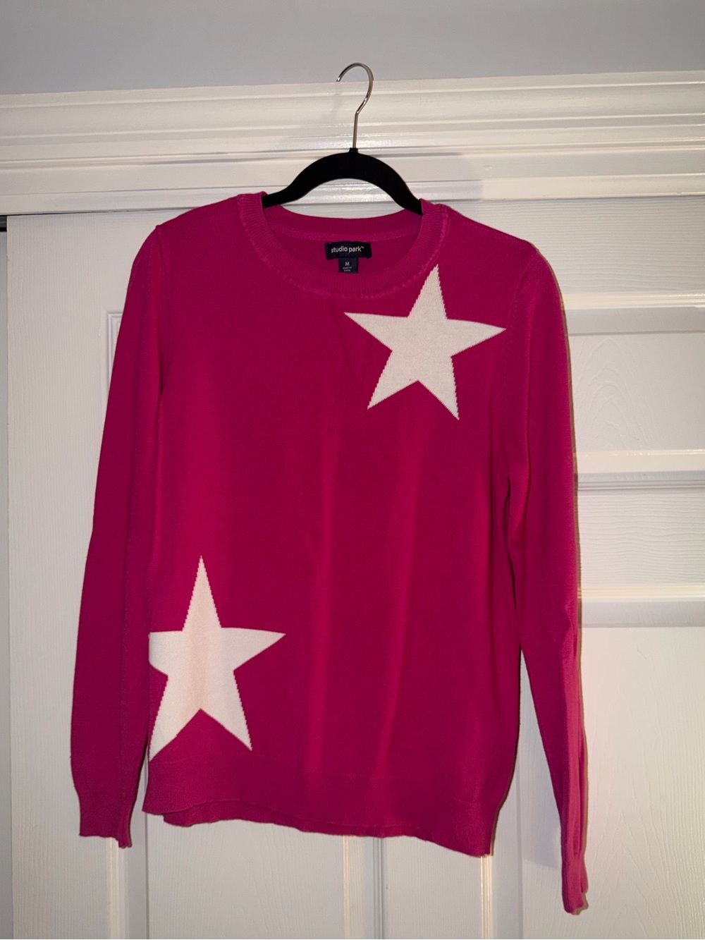 Studio Park x Alberti Popaj Intarsia Sweater Pink With Stars